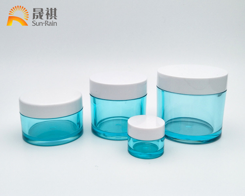 พลาสติก Petg Cosmetic Cream Jars บรรจุด้วยความจุขนาดใหญ่ 5g 15g 30g 100g