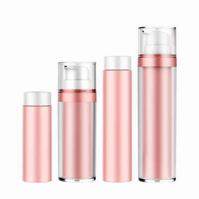 30 มิลลิลิตร 50 มิลลิลิตร ปั๊ม PET Packaging Cosmetic Replaceable Refillable PET Double Wall Face Cream กระป๋อง